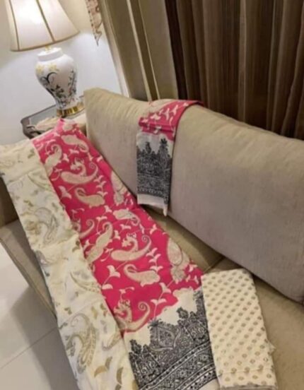 Soft Khaddi Cotton tai dai screen print 3 piece