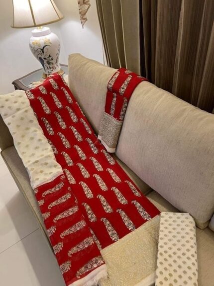 Soft Khaddi Cotton tai dai screen print 3 piece