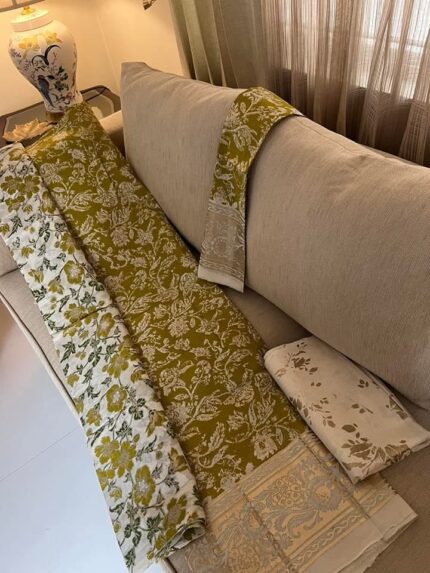 Soft Khaddi Cotton tai dai screen print 3 piece