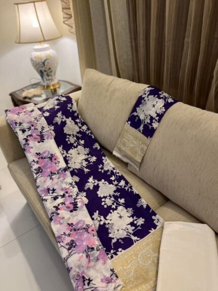 Soft Khaddi Cotton tai dai screen print 3 piece