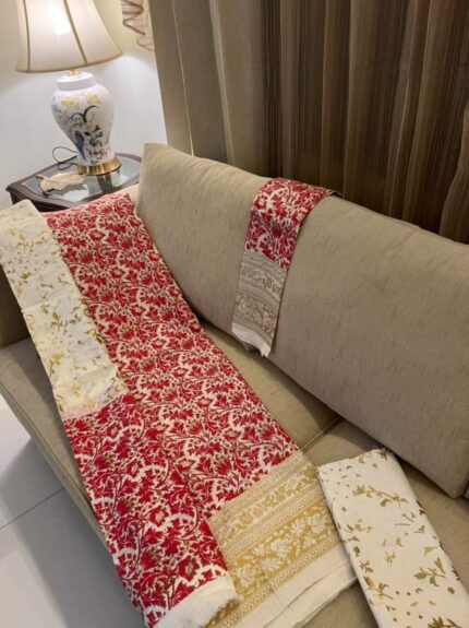 Soft Khaddi Cotton tai dai screen print 3 piece