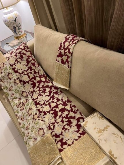Soft Khaddi Cotton tai dai screen print 3 piece