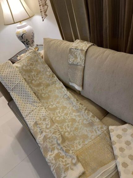 Soft Khaddi Cotton tai dai screen print 3 piece