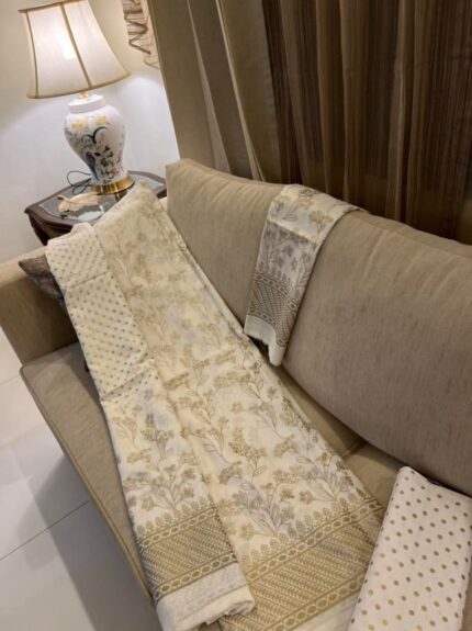 Soft Khaddi Cotton tai dai screen print 3 piece