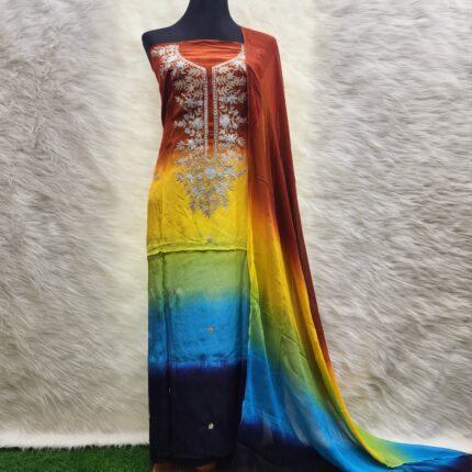 Embroidery creap silk tae- dae- 2 piece