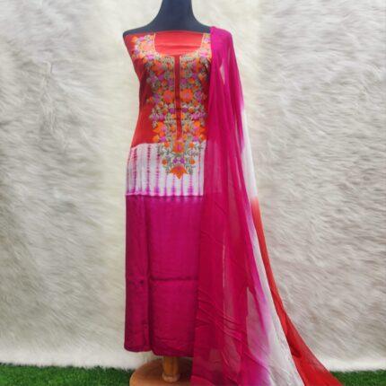 Embroidery creap silk tae- dae- 2 piece