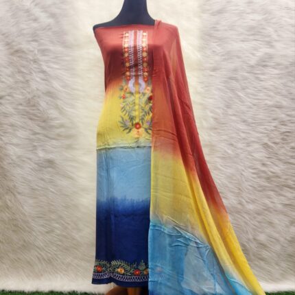 Embroidery creap silk tae- dae- 2 piece