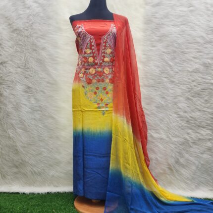 Embroidery creap silk tae- dae- 2 piece