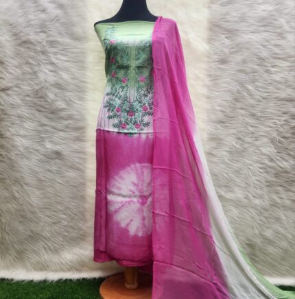 Embroidery creap silk tae- dae- 2 piece