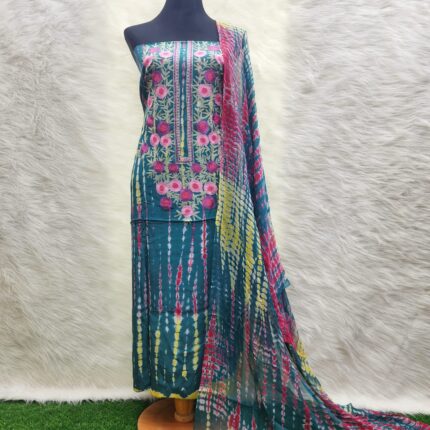 Embroidery creap silk tae- dae- 2 piece